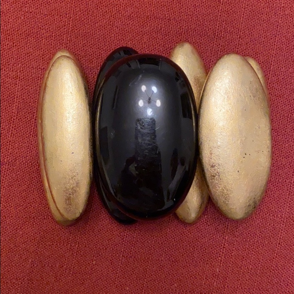 Gold and black bracelet